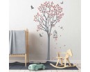 Tree Leaves Birds Wall Decal, Tree Leaves Birds Wall Decal for Bedroom, Vinyl Birds Leaves Tree Wall Decal Tree Stickers 
